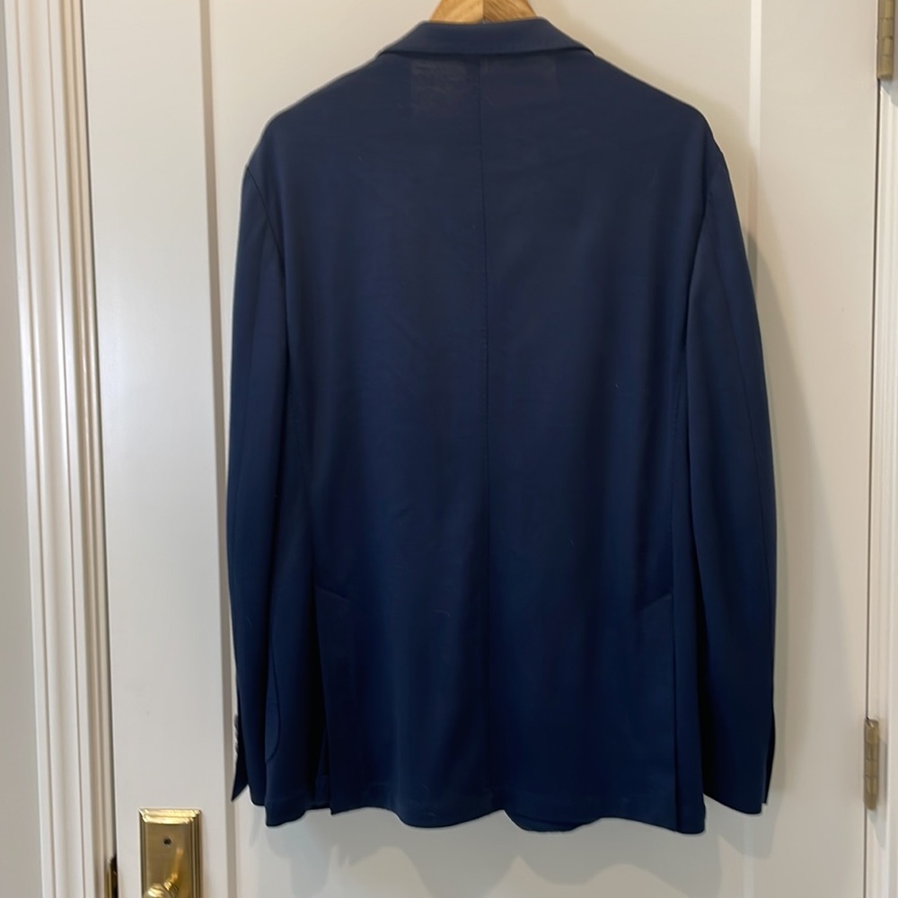 Casual men’s navy wool blazer - Picture 6 of 7